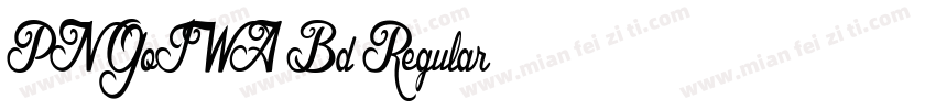 PNGoIWA-Bd Regular字体转换
